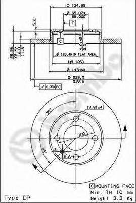 08.4177.10 Brembo tarcza hamulcowa przednia