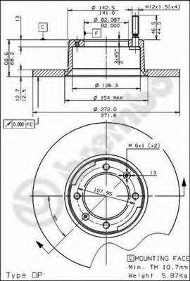Tarcza hamulcowa przednia Fiat/Alfa/Lancia 60516371 cena, od 49,80 USD