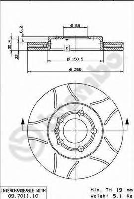 09701175 Brembo Tarcza hamulcowa przednia