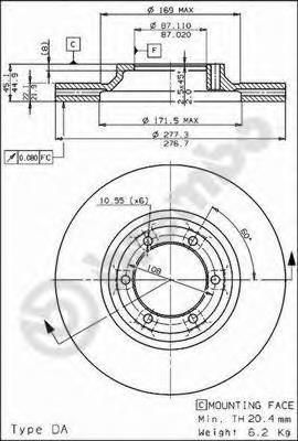 Do koszyka SHB403101 Hyundai/Kia Tarcza hamulcowa przednia