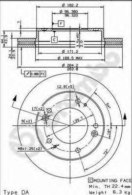 Do koszyka OK01133251D Hyundai/Kia Tarcza hamulcowa przednia