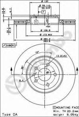 09.4939.24 Brembo tarcza hamulcowa przednia