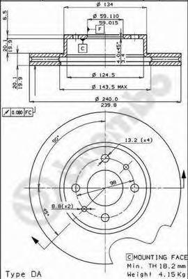 Tarcza hamulcowa przednia Ford 1681101 cena, od 80,19 USD