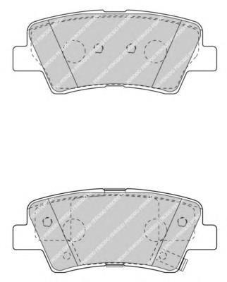 FDB4387 Ferodo okładziny (klocki do hamulców tarczowych tylne)