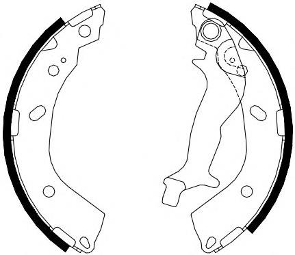 Klocki hamulcowe tylne bębnowe Hyundai/Kia 583050BA00 cena, od 24,57 USD