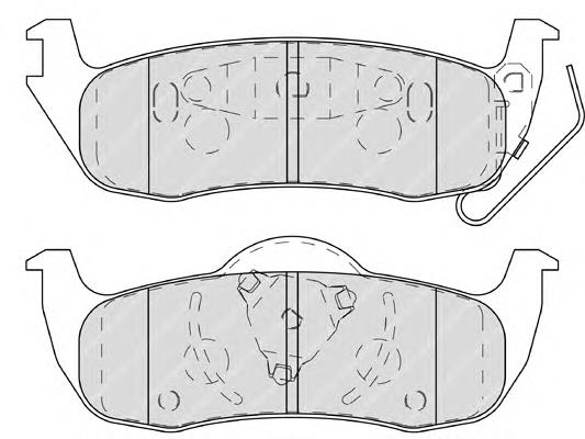FDB4075 Ferodo okładziny (klocki do hamulców tarczowych tylne)