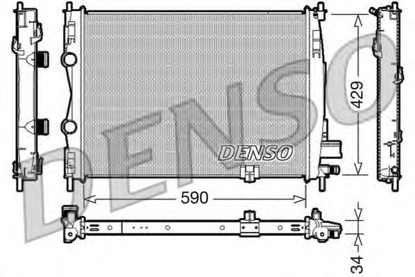 Chłodnica silnika Nissan/Infiniti 21400JD50B cena, od 97,66 USD