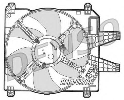 51740327 Fiat/Alfa/Lancia dyfuzor chłodnicy, w komplecie z silnikiem i wirnikiem