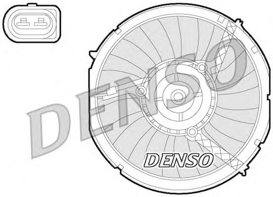 Wentylator elektryczny klimatyzacji kompletny (silnik+wirnik) DER02003 Denso