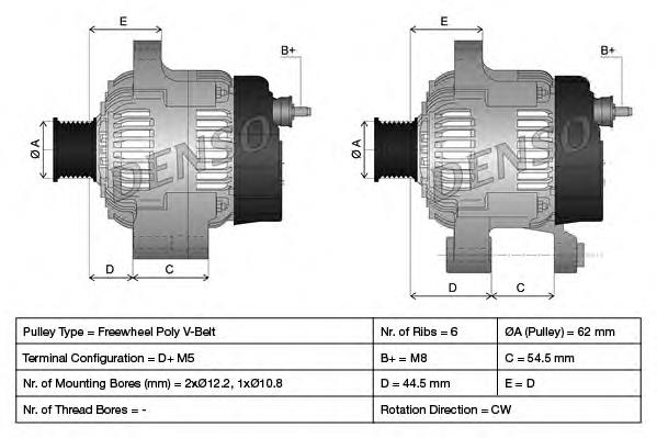 DAN520 Denso Alternator