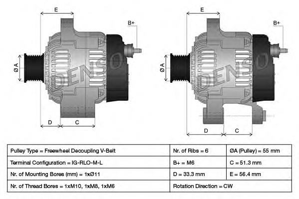 270600T081 Toyota Alternator