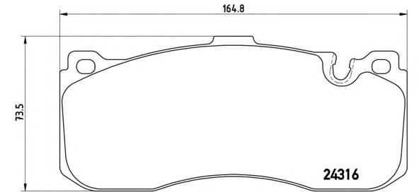 P06041 Brembo klocki hamulcowe przednie tarczowe