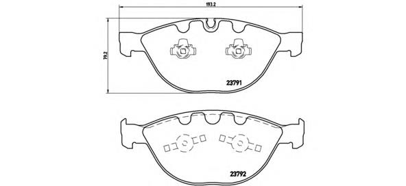 P06047 Brembo klocki hamulcowe przednie tarczowe