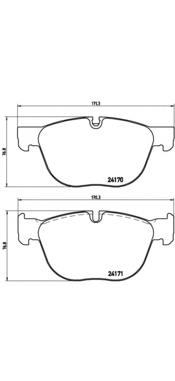 P06049 Brembo klocki hamulcowe przednie tarczowe