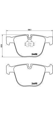 P06050 Brembo okładziny (klocki do hamulców tarczowych tylne)