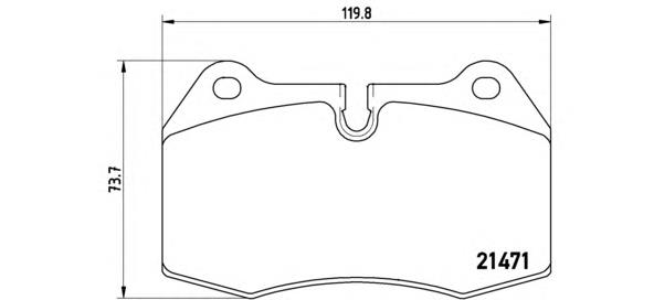 P06 018 Brembo klocki hamulcowe przednie tarczowe