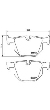 P06033 Brembo okładziny (klocki do hamulców tarczowych tylne)