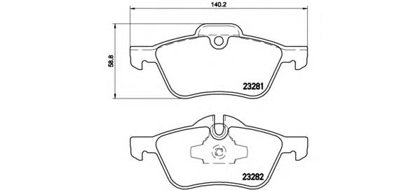 Klocki hamulcowe przednie tarczowe Brembo P06030 cena, od 26,92 USD