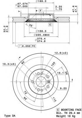 Tarcza hamulcowa przednia 09R10511 Brembo