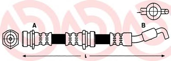 T 49 049 Brembo przewód hamulcowy przedni