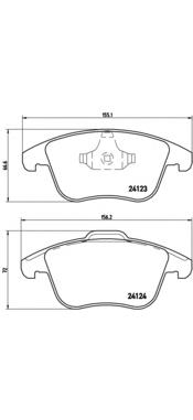 Klocki hamulcowe przednie tarczowe Brembo P44020 cena, od 52,49 USD