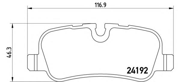 Okładziny (klocki) do hamulców tarczowych tylne Brembo P44013 cena, od 25,64 USD