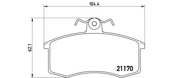 P41003 Brembo klocki hamulcowe przednie tarczowe