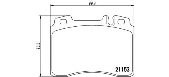 Klocki hamulcowe przednie tarczowe Brembo P50022 cena, od 30,19 USD