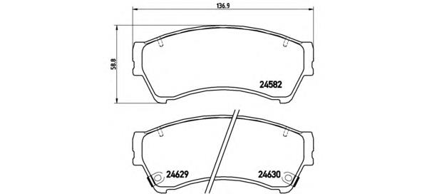 Klocki hamulcowe przednie tarczowe Brembo P49039 cena, od 19,12 USD