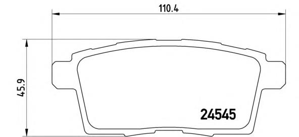 P49041 Brembo okładziny (klocki do hamulców tarczowych tylne)