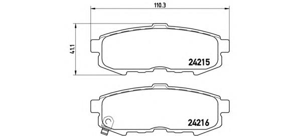 Okładziny (klocki) do hamulców tarczowych tylne P49042 Brembo