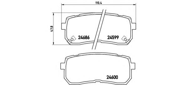 P 30 035 Brembo okładziny (klocki do hamulców tarczowych tylne)