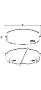 P30034 Brembo klocki hamulcowe przednie tarczowe