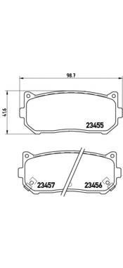 Okładziny (klocki) do hamulców tarczowych tylne Brembo P30008 cena, od 18,02 USD