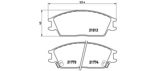 P30024 Brembo klocki hamulcowe przednie tarczowe