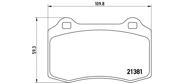 Okładziny (klocki) do hamulców tarczowych tylne P36020 Brembo