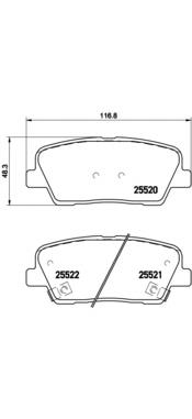 Okładziny (klocki) do hamulców tarczowych tylne Brembo P30063 cena, od 19,90 USD