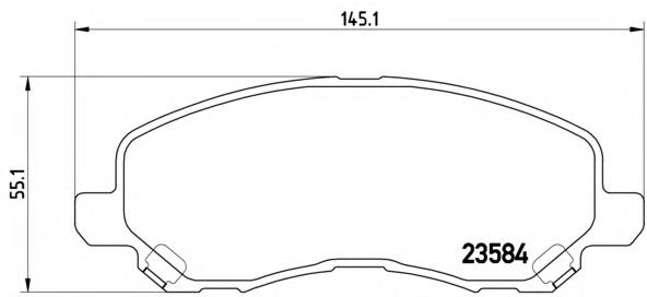 Klocki hamulcowe przednie tarczowe Brembo P54030 cena, od 37,50 USD