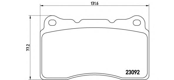 P54040 Brembo klocki hamulcowe przednie tarczowe