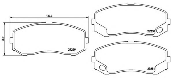 Klocki hamulcowe przednie tarczowe Brembo P54043 cena, od 58,99 USD