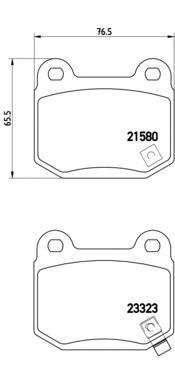 Okładziny (klocki) do hamulców tarczowych tylne Brembo P56048 cena, od 26,07 USD