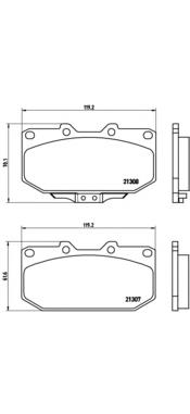 Klocki hamulcowe przednie tarczowe Brembo P56025 cena, od 32,27 USD