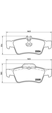 Okładziny (klocki) do hamulców tarczowych tylne Brembo P50052 cena, od 24,77 USD