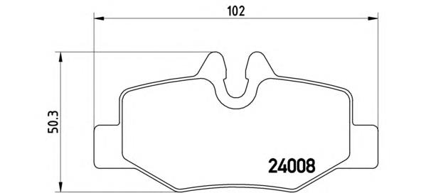 Okładziny (klocki) do hamulców tarczowych tylne Brembo P50051 cena, od 23,60 USD