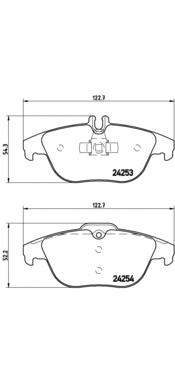 Okładziny (klocki) do hamulców tarczowych tylne Brembo P50068 cena, od 27,27 USD