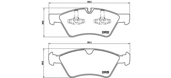 Do koszyka P50063 Brembo Klocki hamulcowe przednie tarczowe