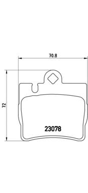 Okładziny (klocki) do hamulców tarczowych tylne Brembo P50042 cena, od 27,78 USD