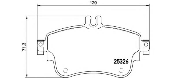 Klocki hamulcowe przednie tarczowe Brembo P50094 cena, od 33,89 USD
