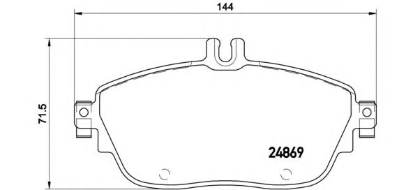 Klocki hamulcowe przednie tarczowe Brembo P50093 cena, od 31,00 USD
