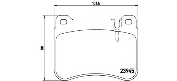 Klocki hamulcowe przednie tarczowe Brembo P50073 cena, od 29,53 USD